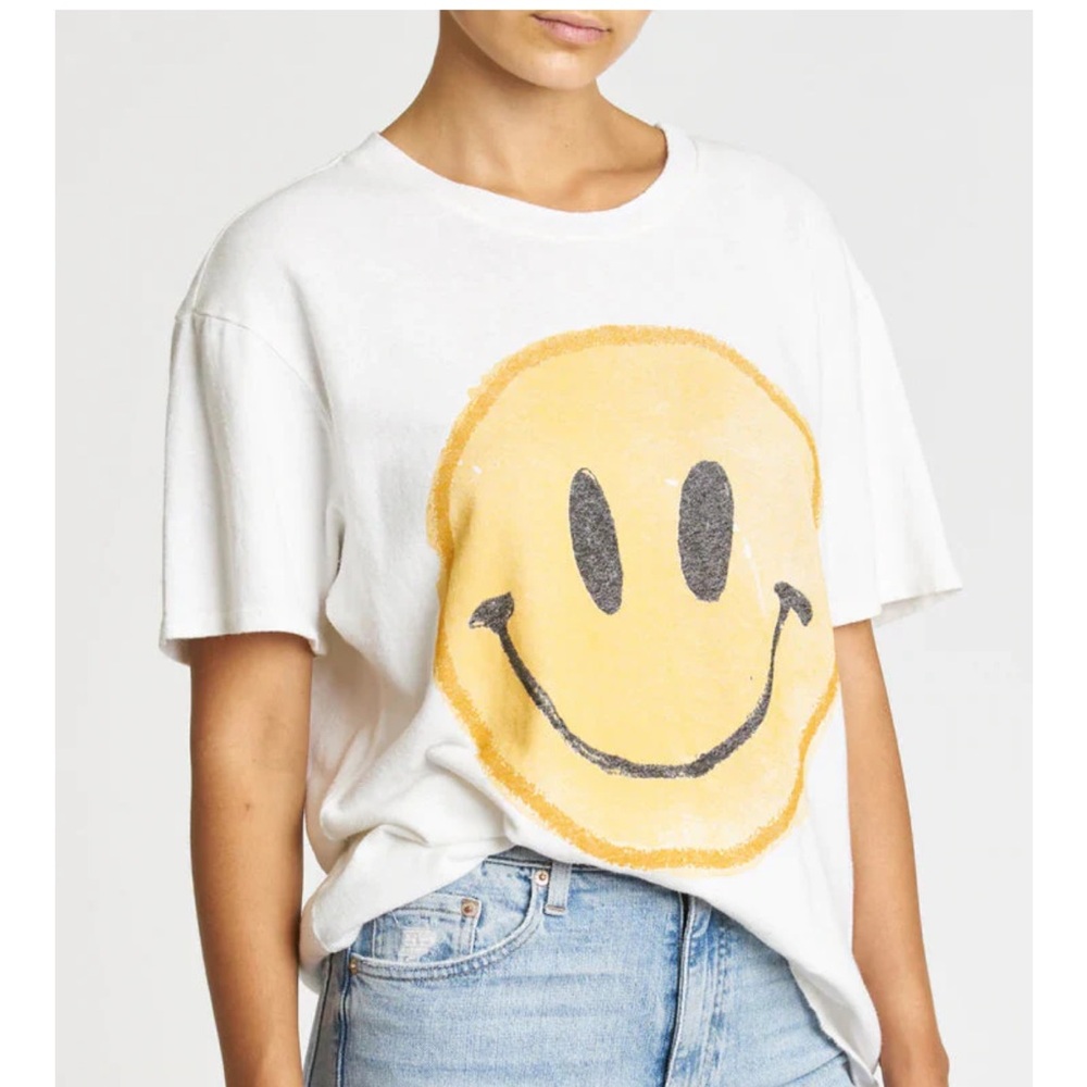 Pistola Palmer Smiley Face Boxy Organic Cotton & Hemp Graphic Tee
